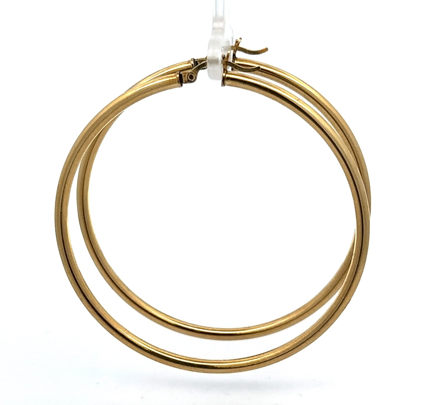 yellow gold hoops 