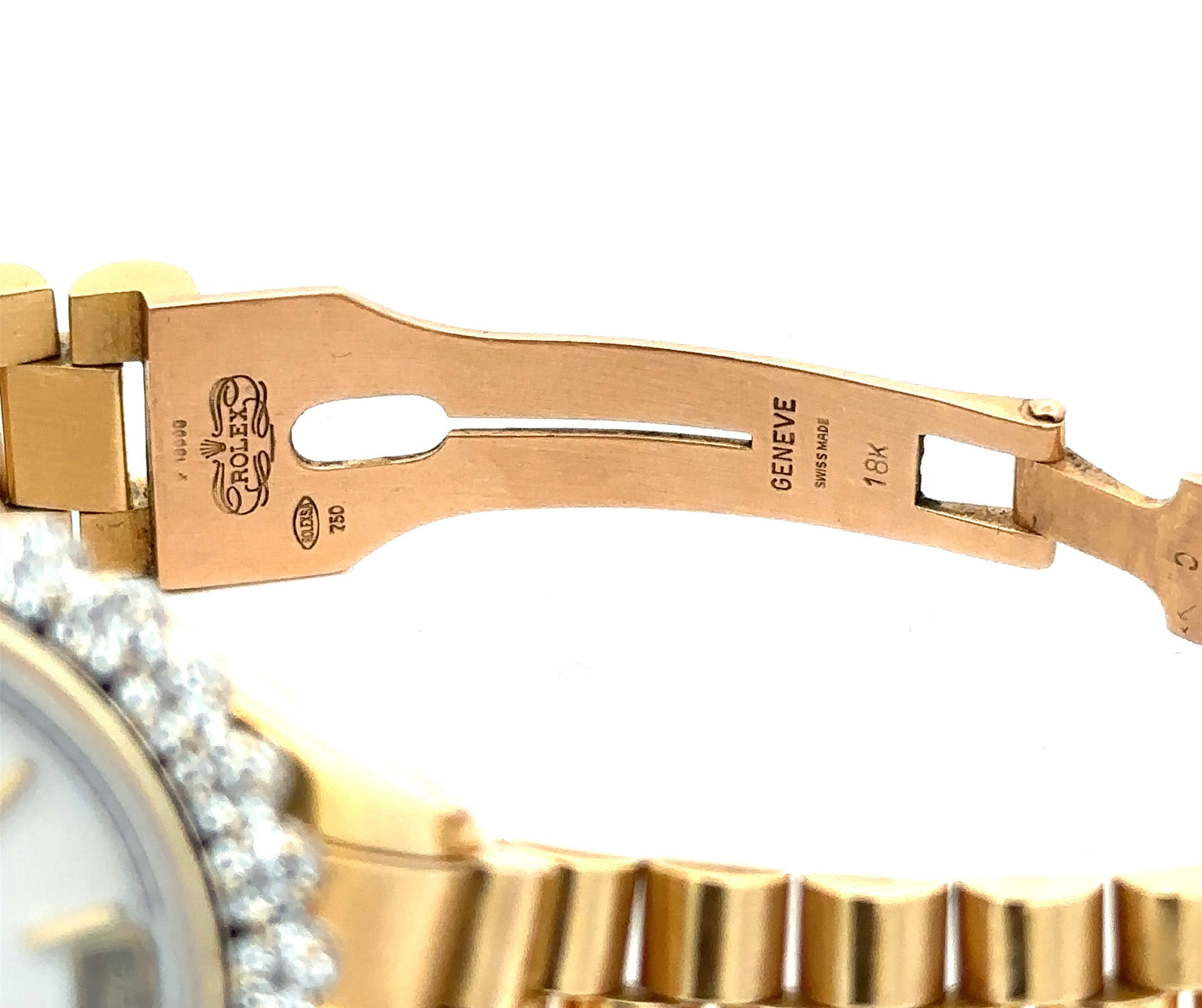 Open clasp with Rolex signature, "Geneve" swiss made, 18K stamp