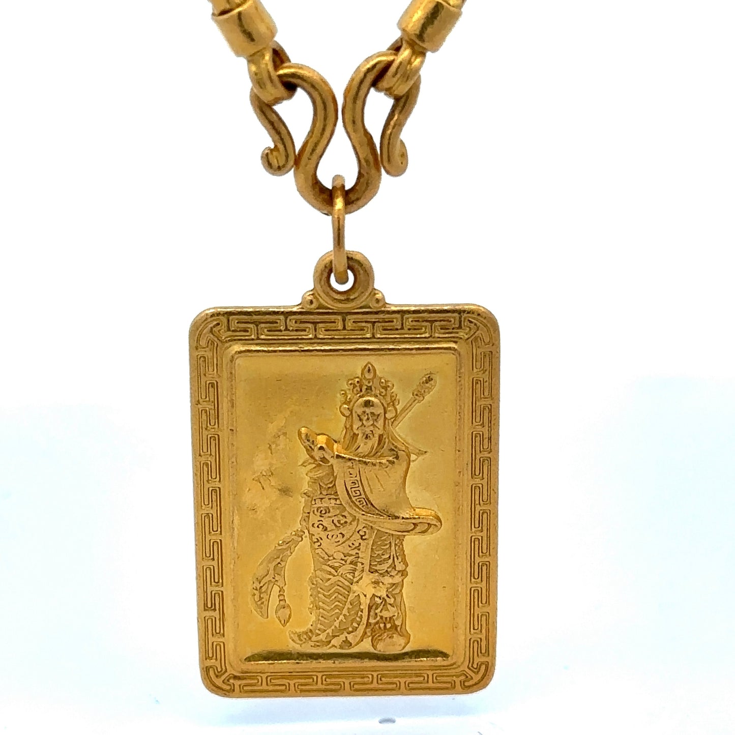 front of guan gong chinese warrior pendant 