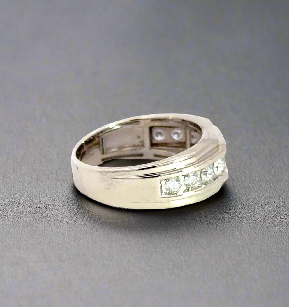 Side of white gold ring