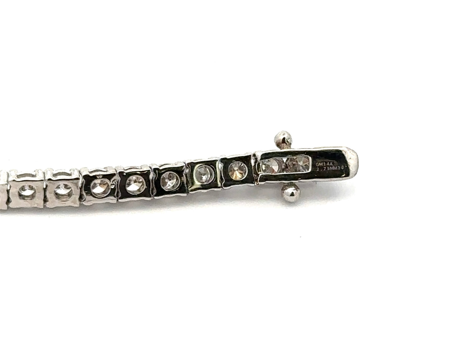 back of diamond tennis chain clasp with GM14K, 2.75mm, 20 stamp