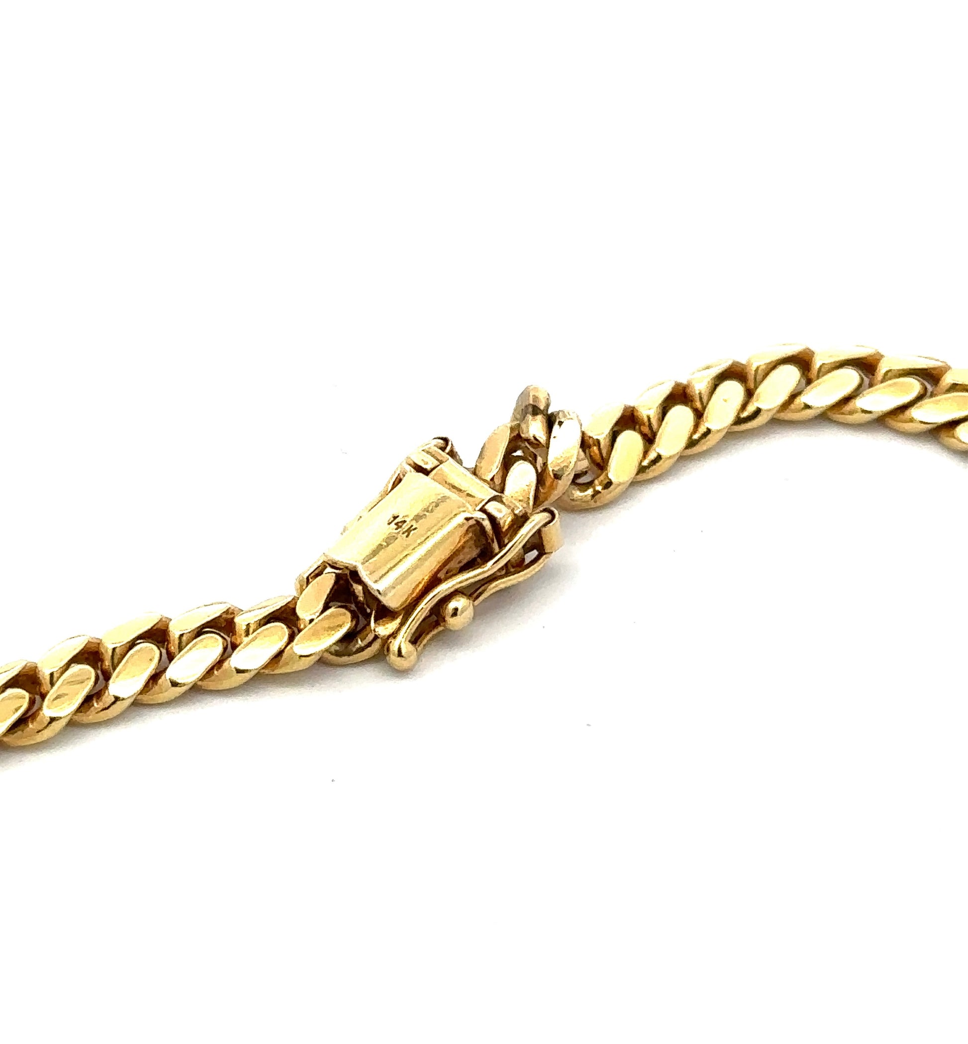 14K yellow gold box clasp with 2 safety locks