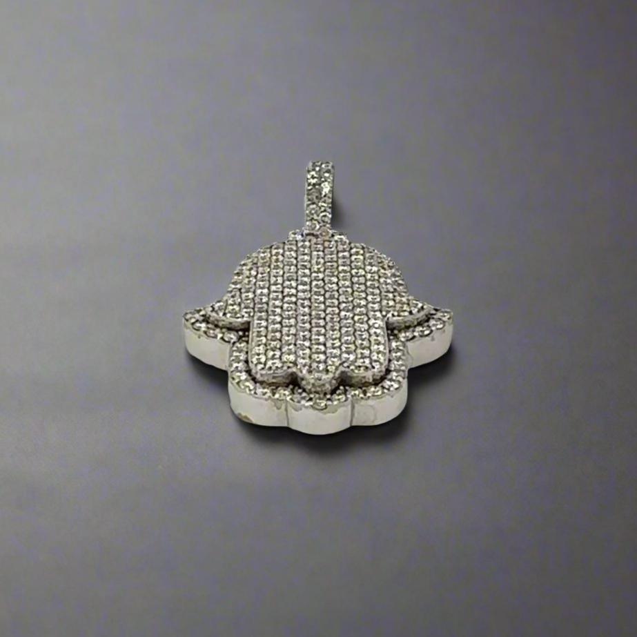 Bottom of pendant with marks on gold