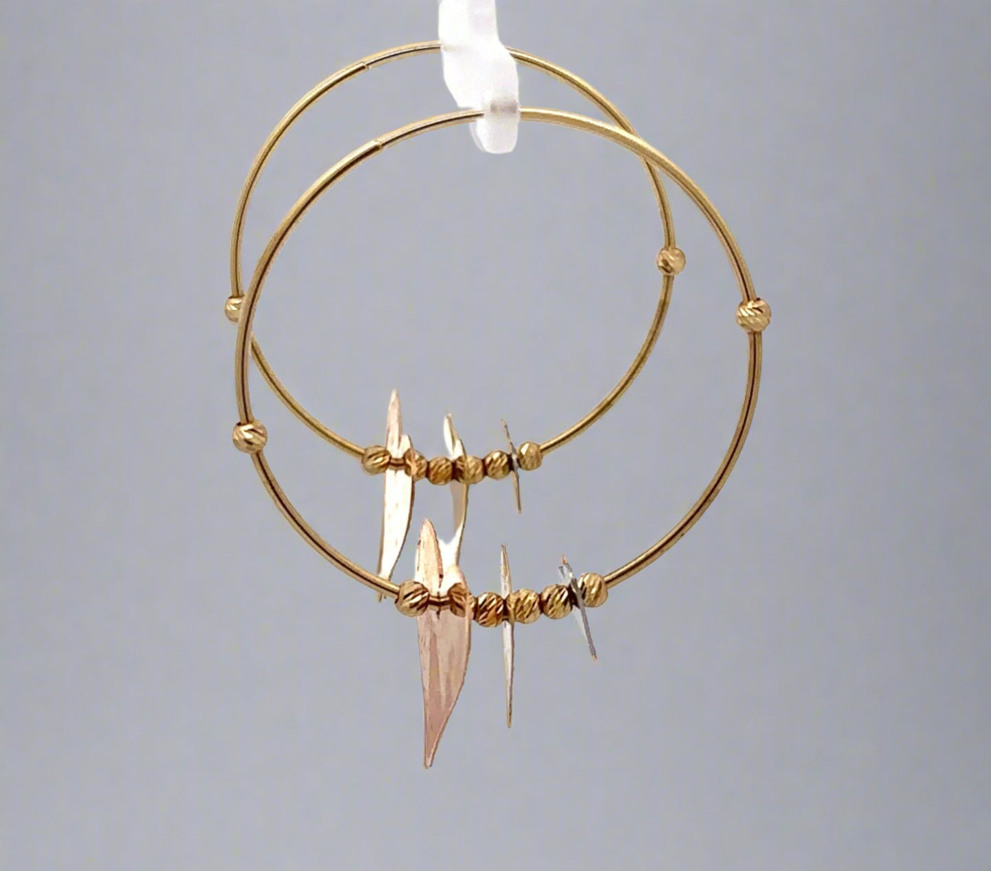 Side of hoop earrings