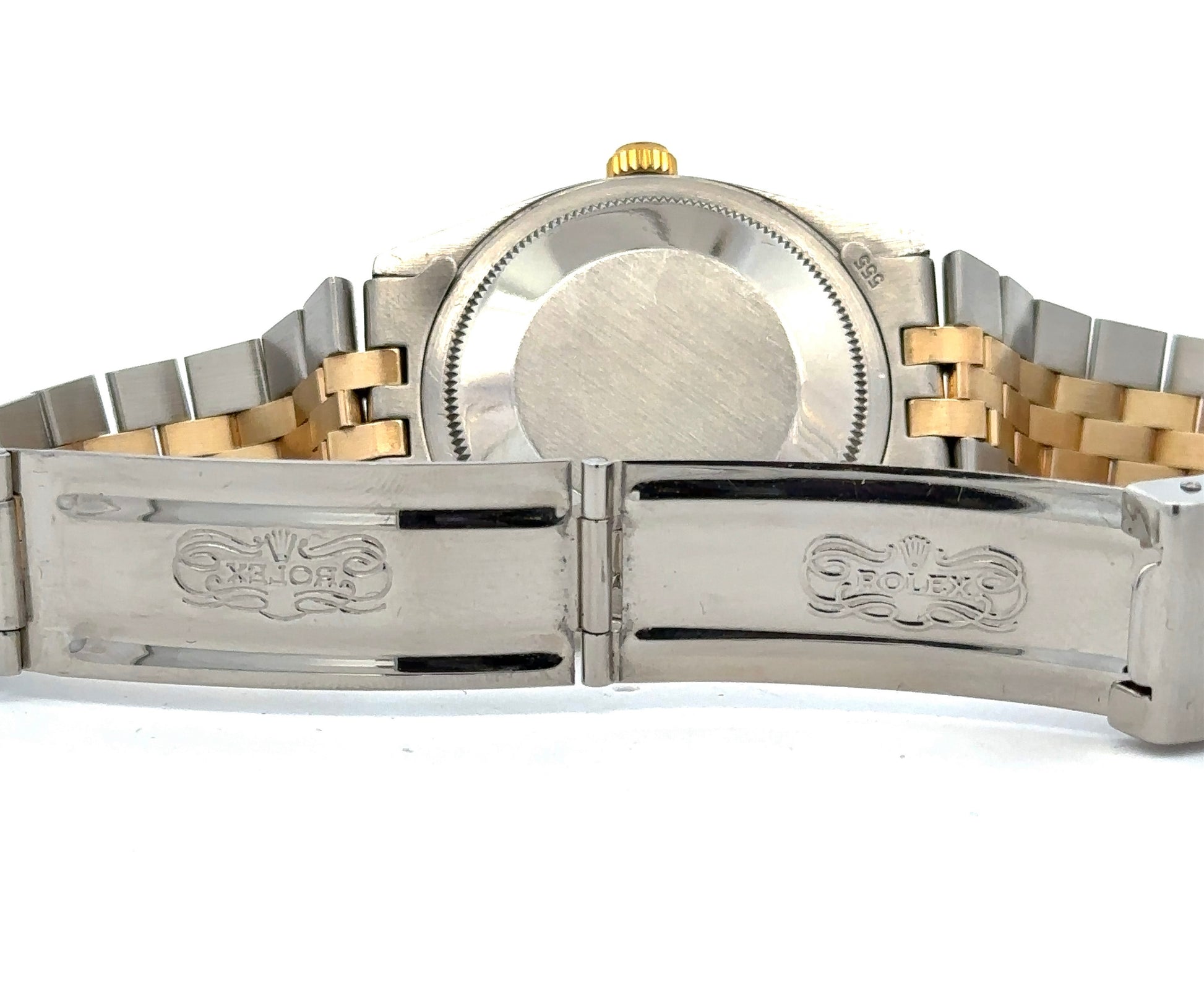 Back of open Rolex clasp