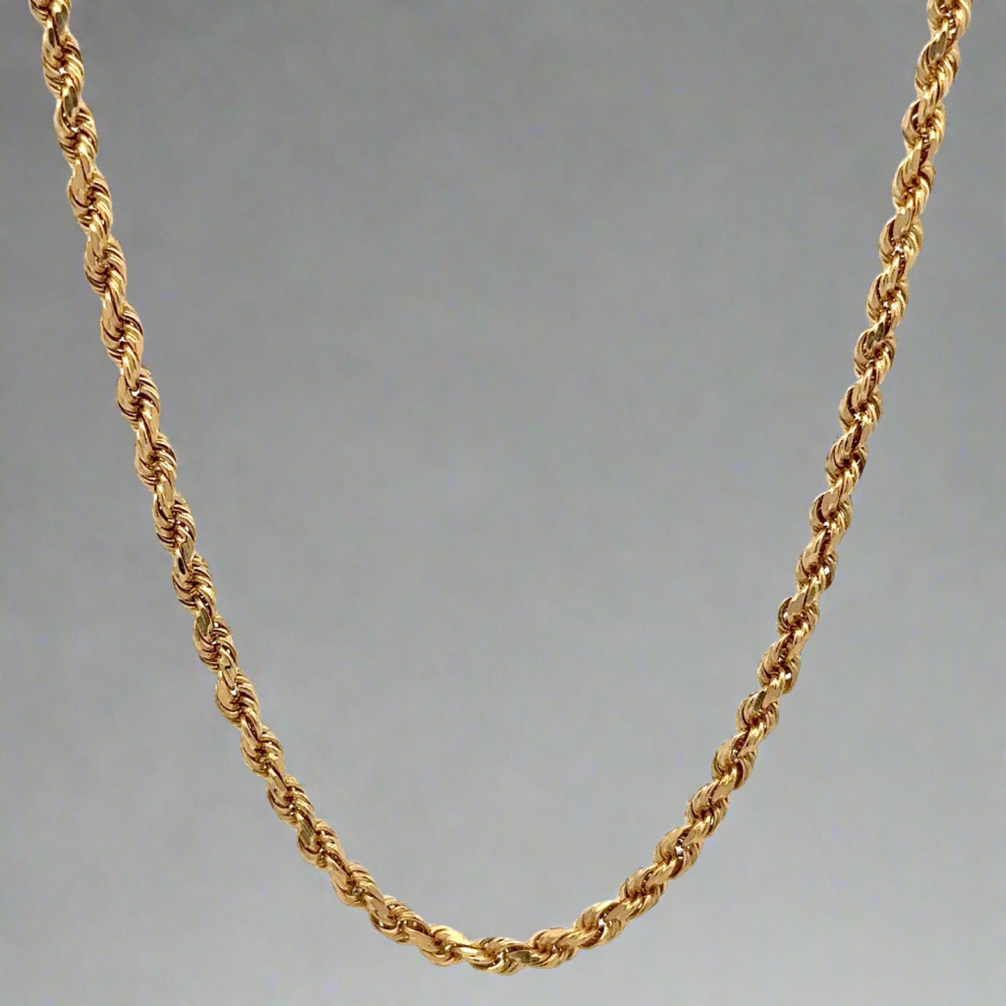 hanging yellow gold rope chain