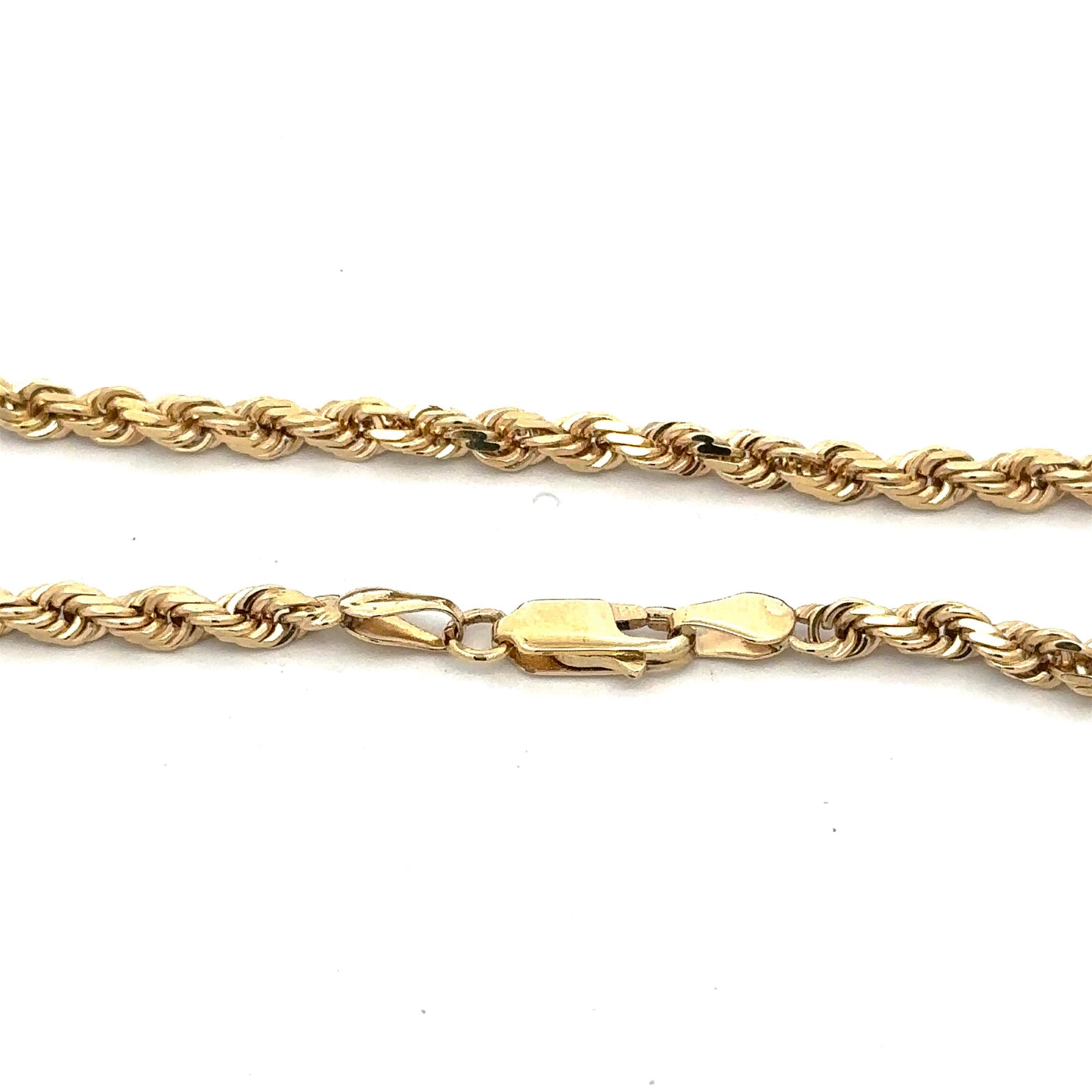 yellow gold lobster clasp with small dent