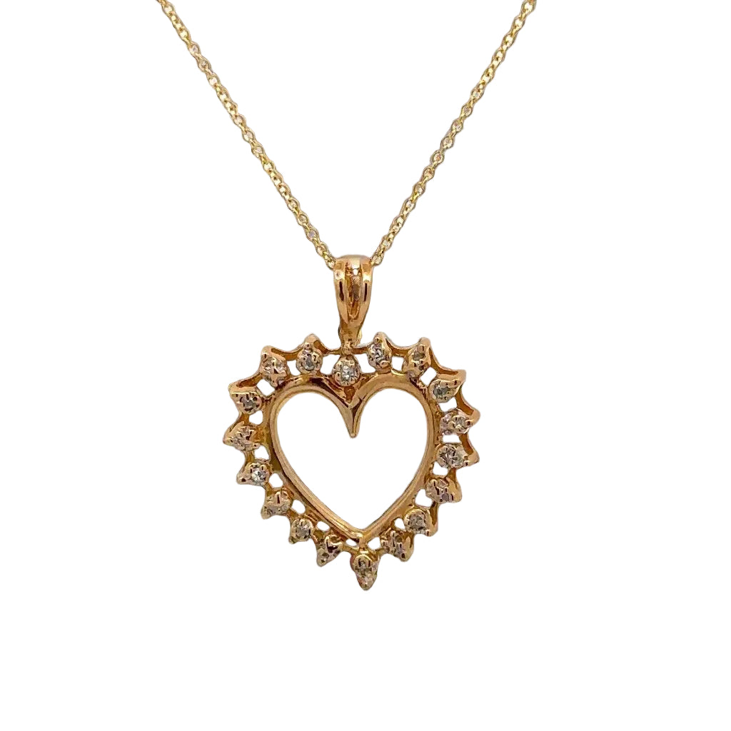 Front of diamond necklace