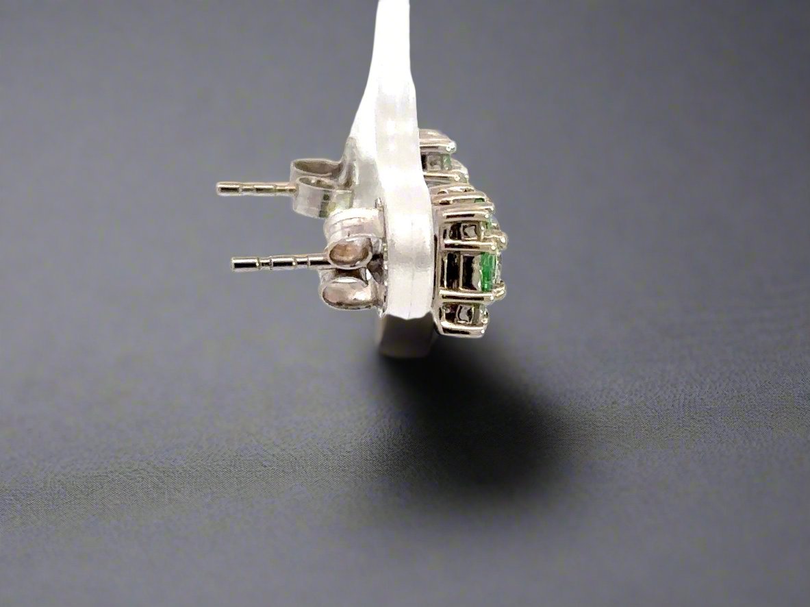 Side of earring with pushbacks