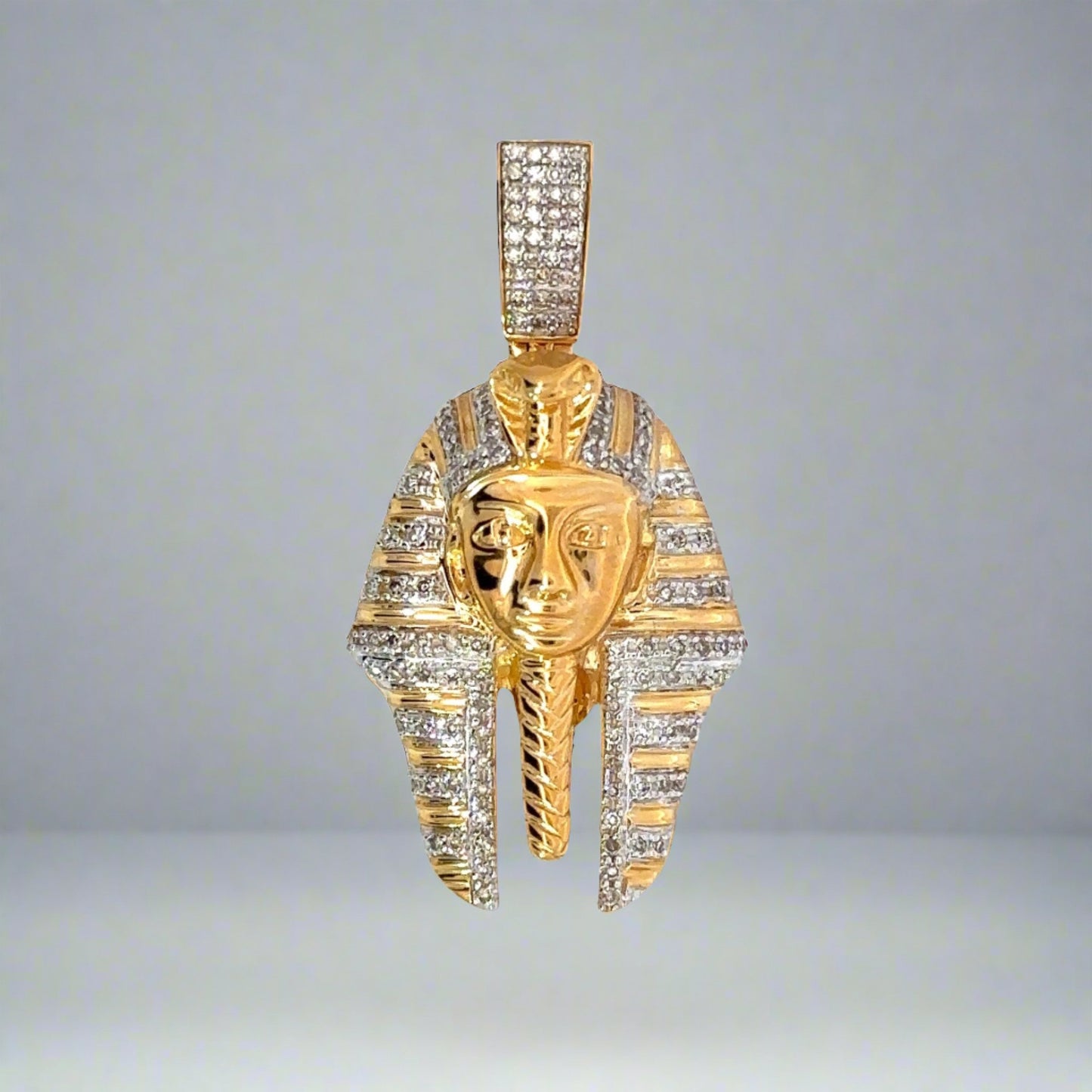 Front of diamond Egyptian Pharaoh pendant