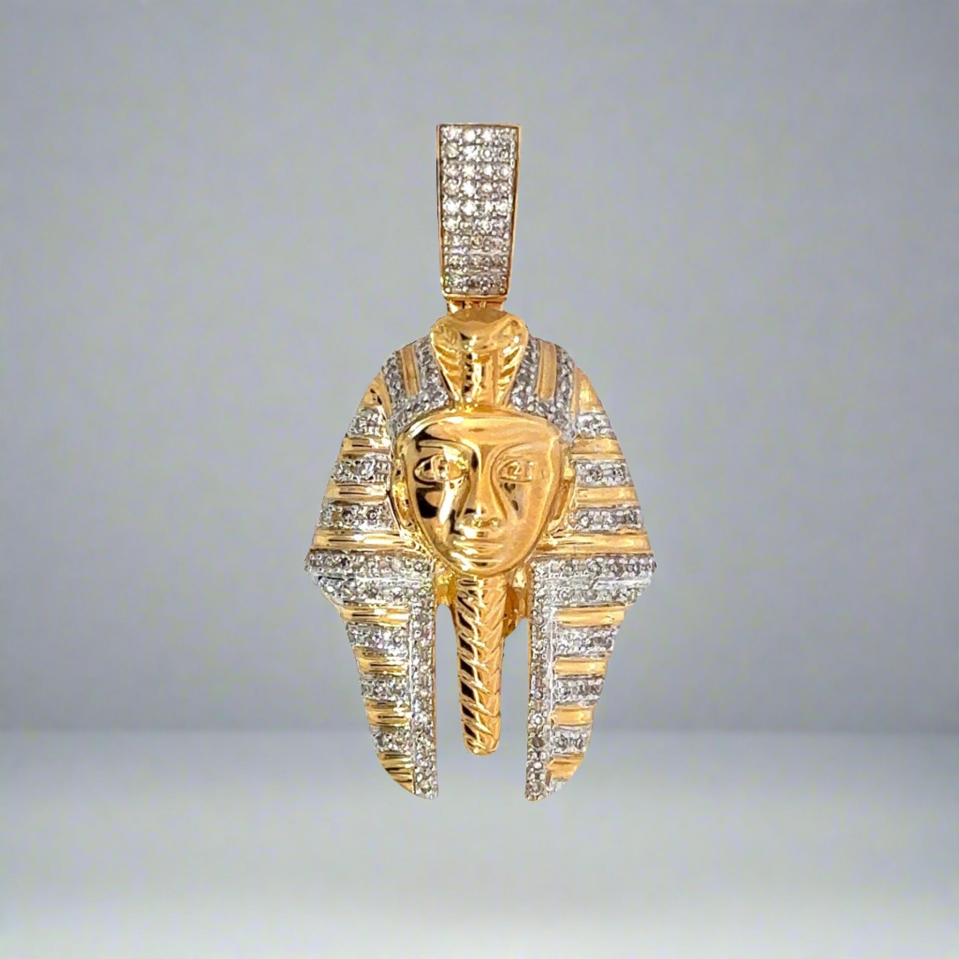Front of diamond Egyptian Pharaoh pendant
