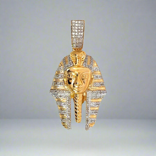 Front of diamond Egyptian Pharaoh pendant
