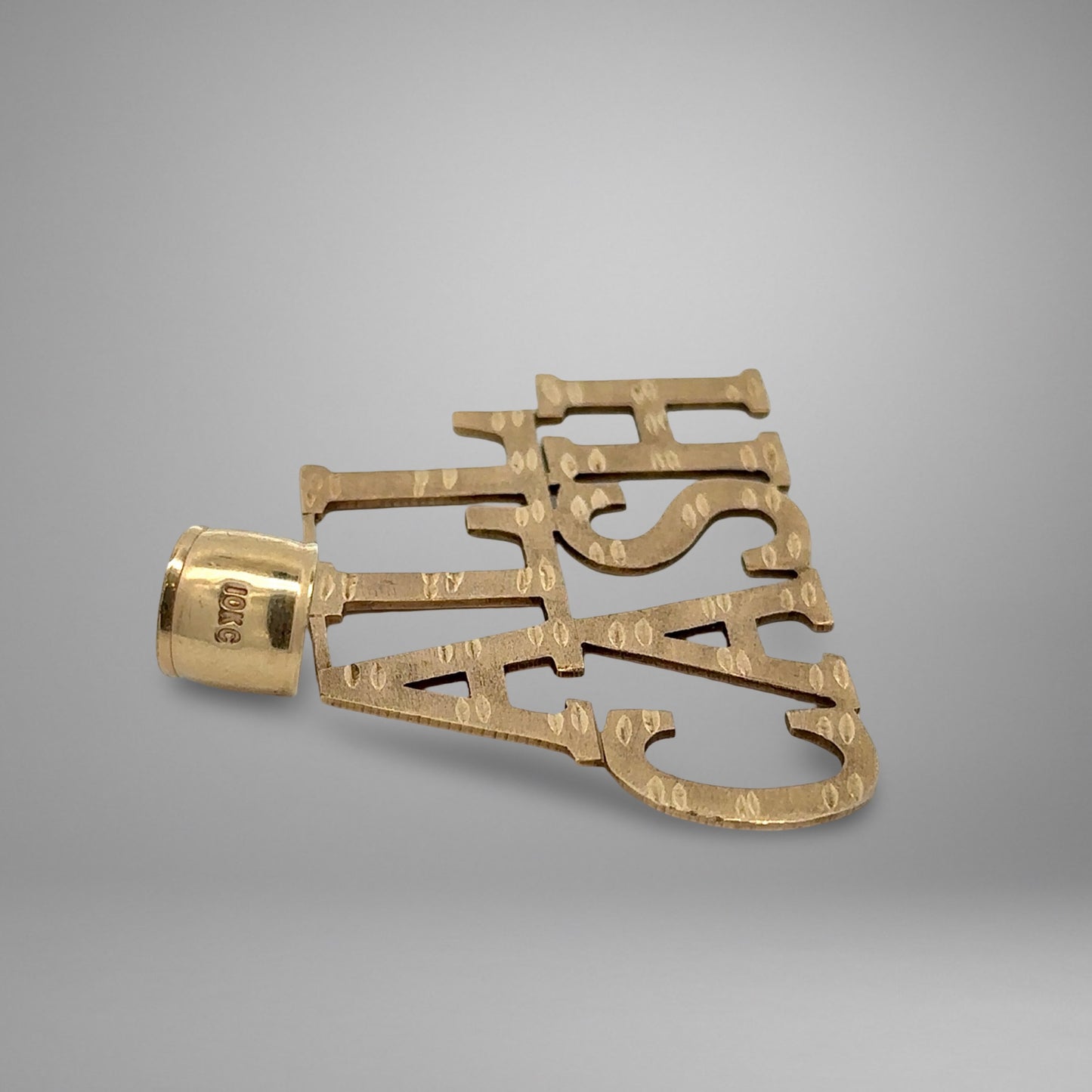 Gold All Cash pendant with 10K stamp on bail