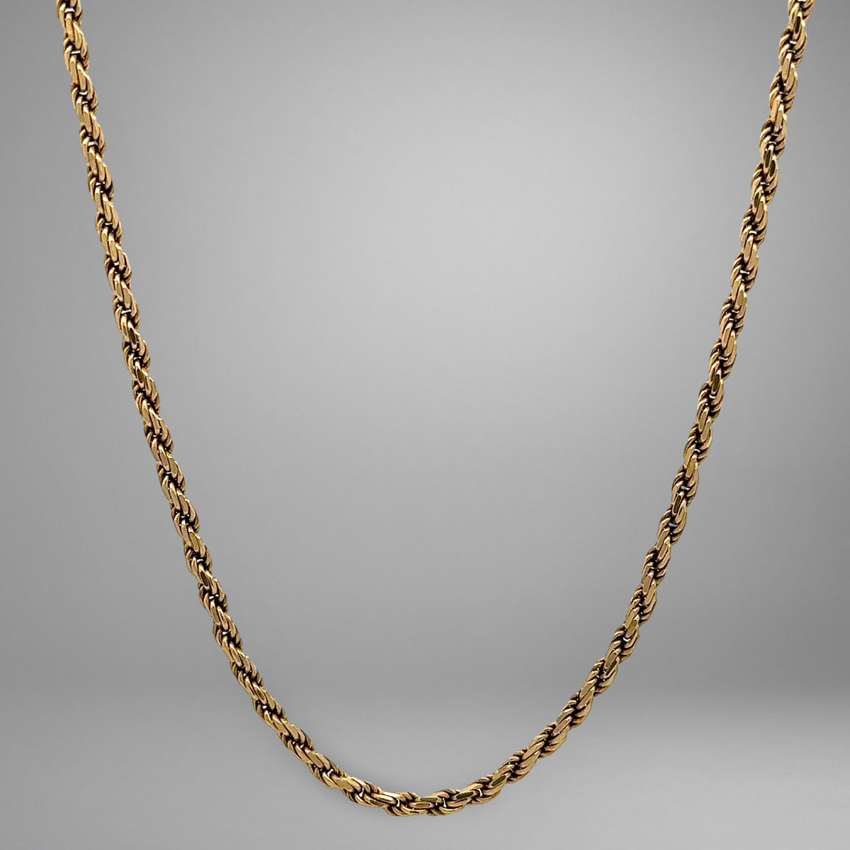14K Yellow Gold 28" 2.3mm Rope Chain