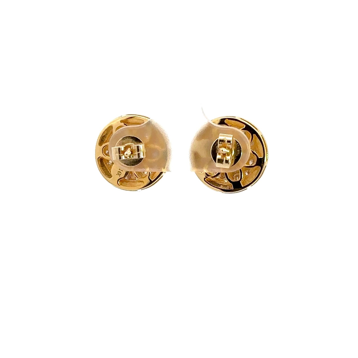 back of earrings with 14K stamp