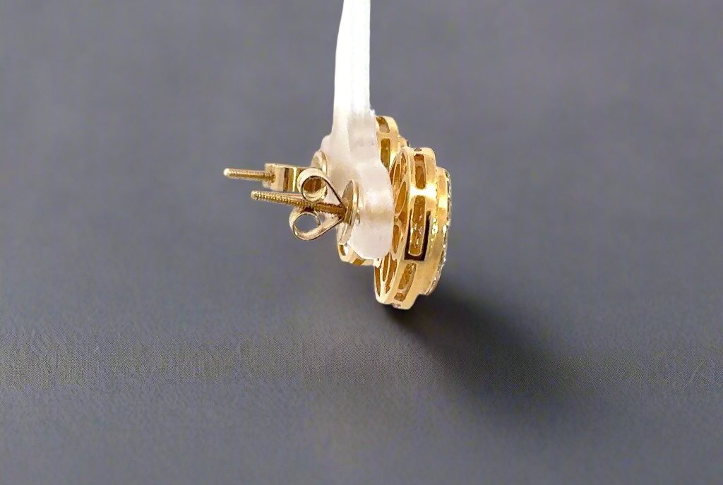 side of earrings with screwbacks