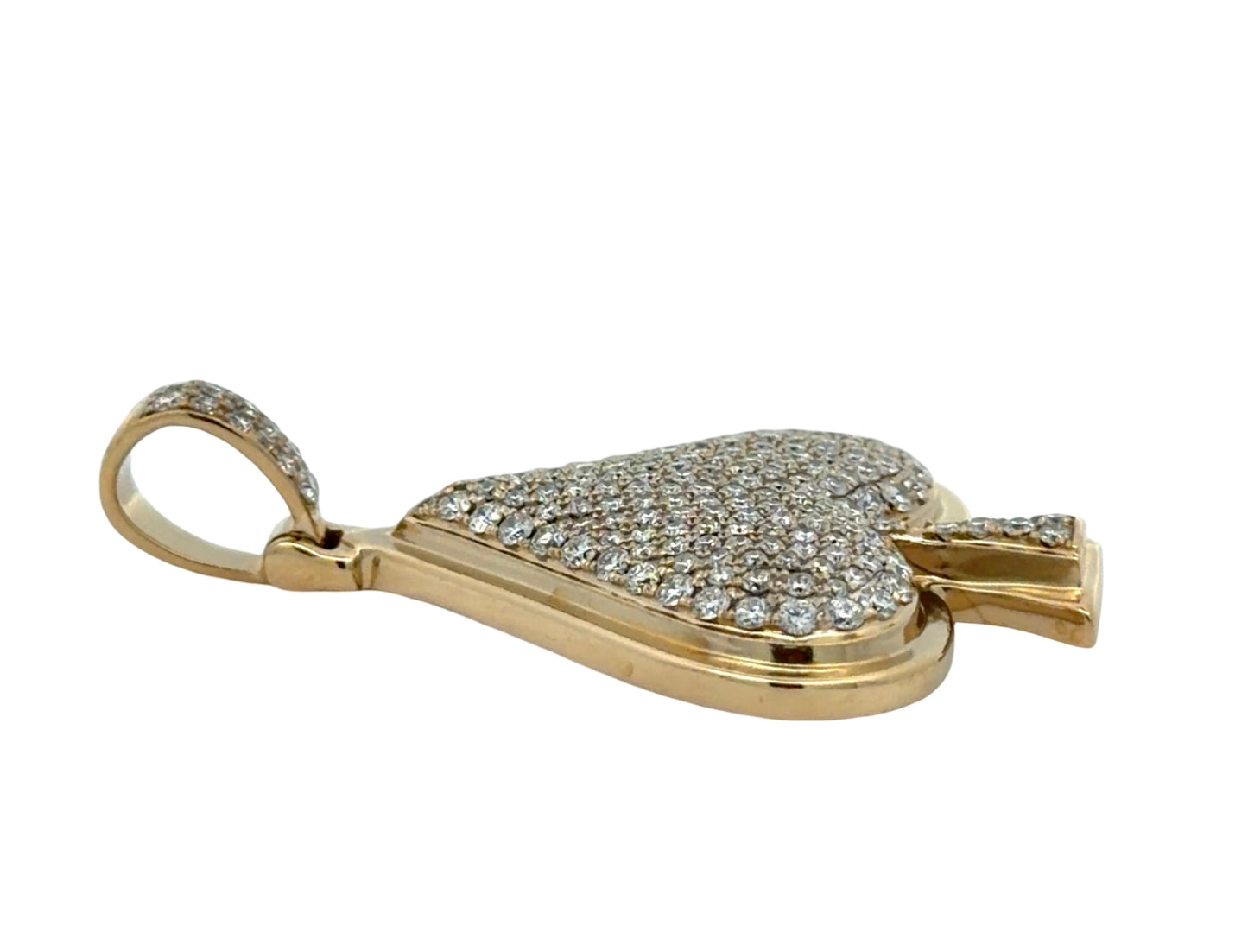 Side of pendant on white background
