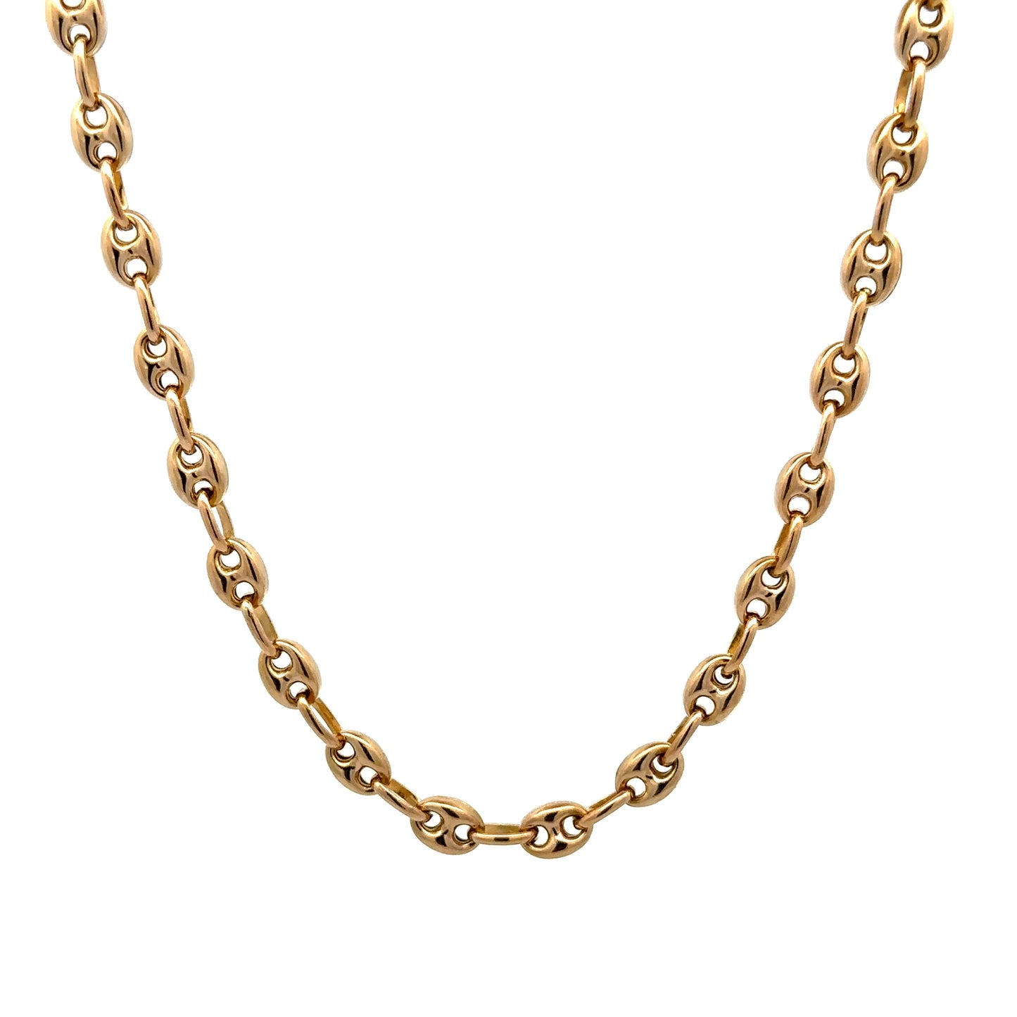 hanging yellow gold gucci link chain