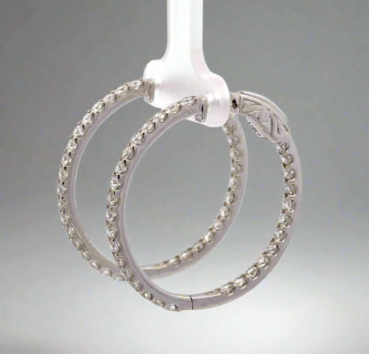Side of diamond hoops