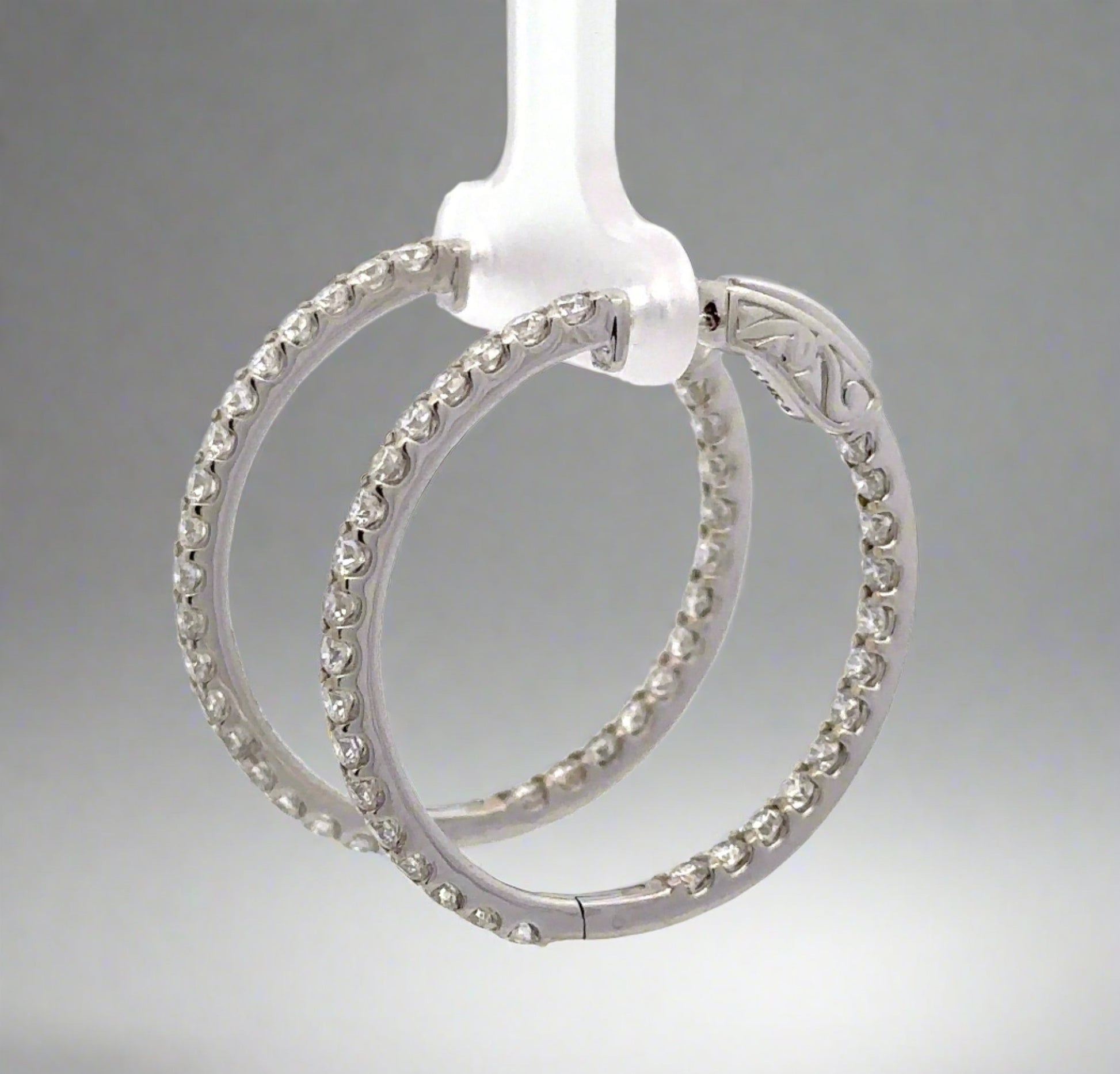 Side of diamond hoops