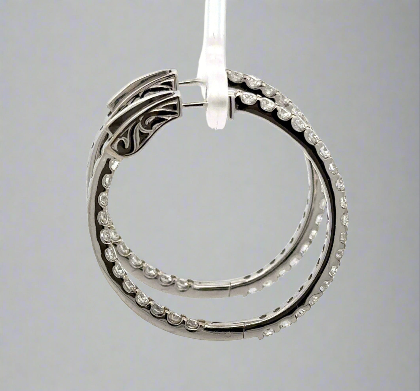 Side of diamond hoops