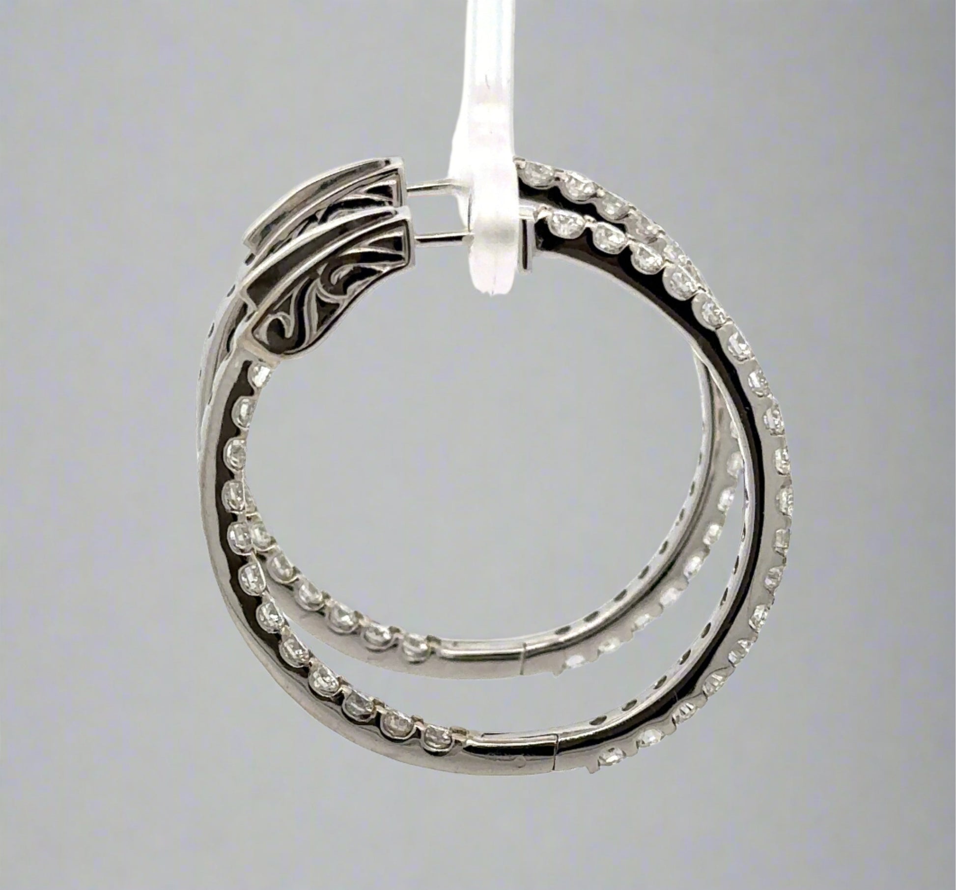 Side of diamond hoops