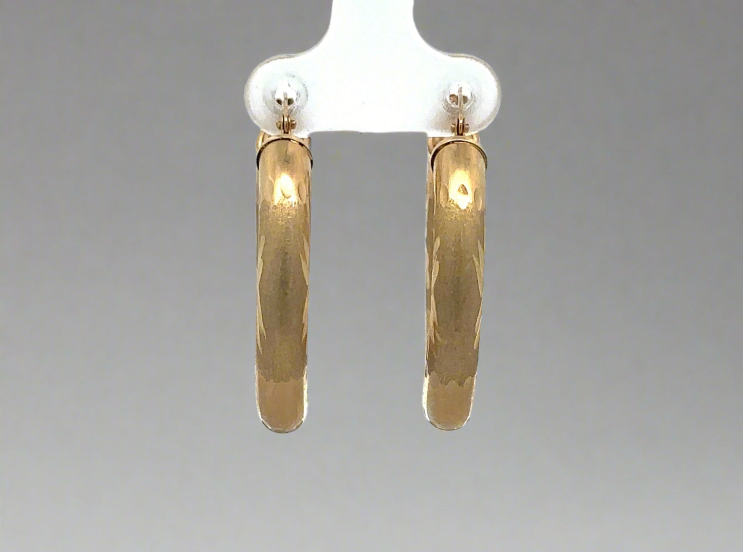 Front of yellow gold hoops