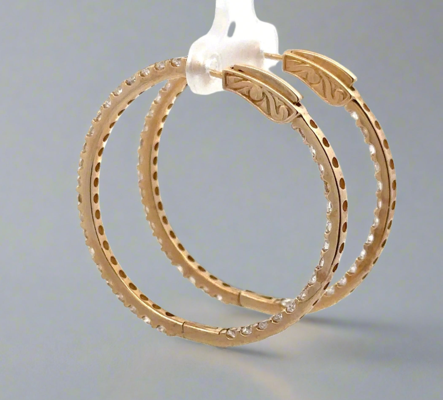 Side of diamond hoops