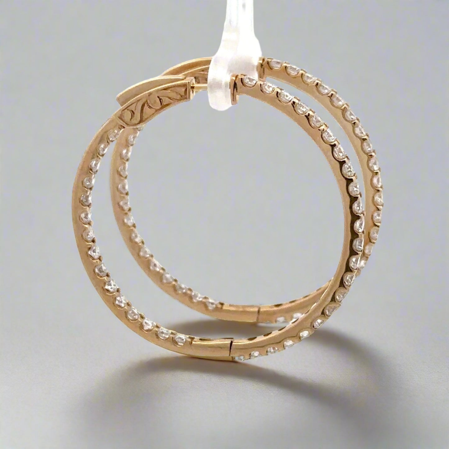 Side of diamond hoops