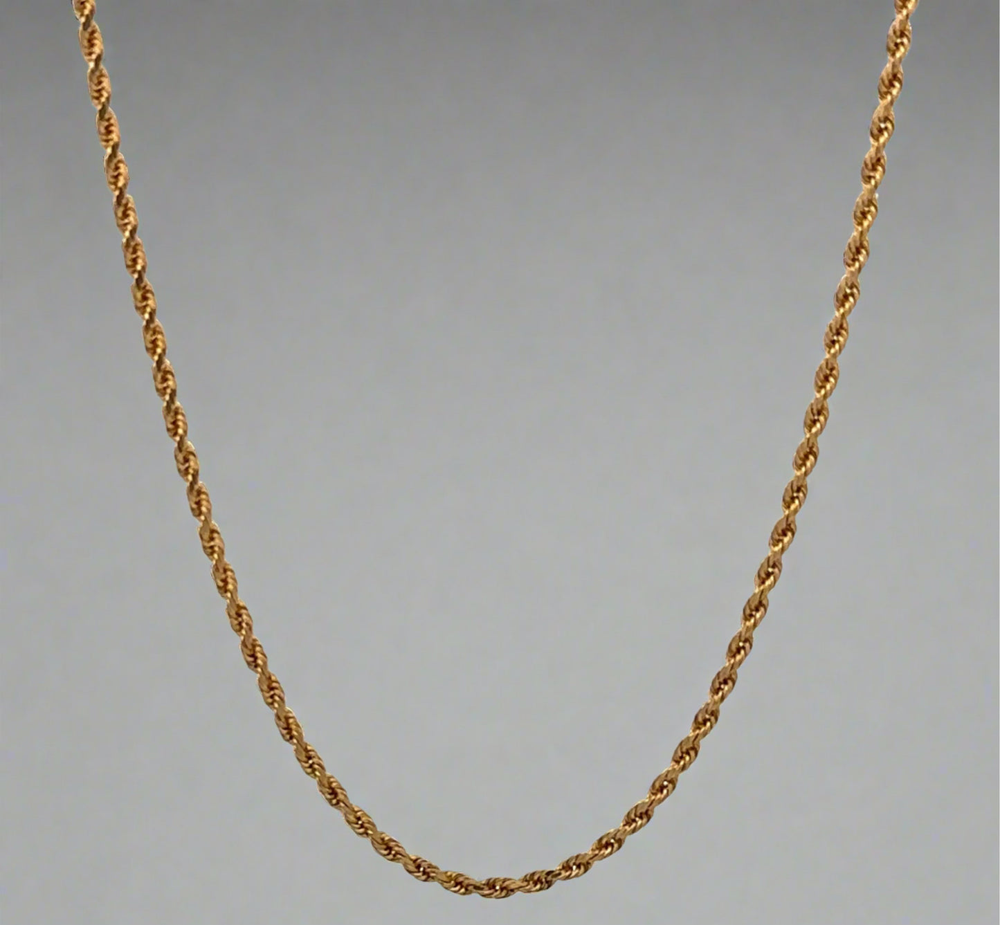 thin yellow gold rope chain