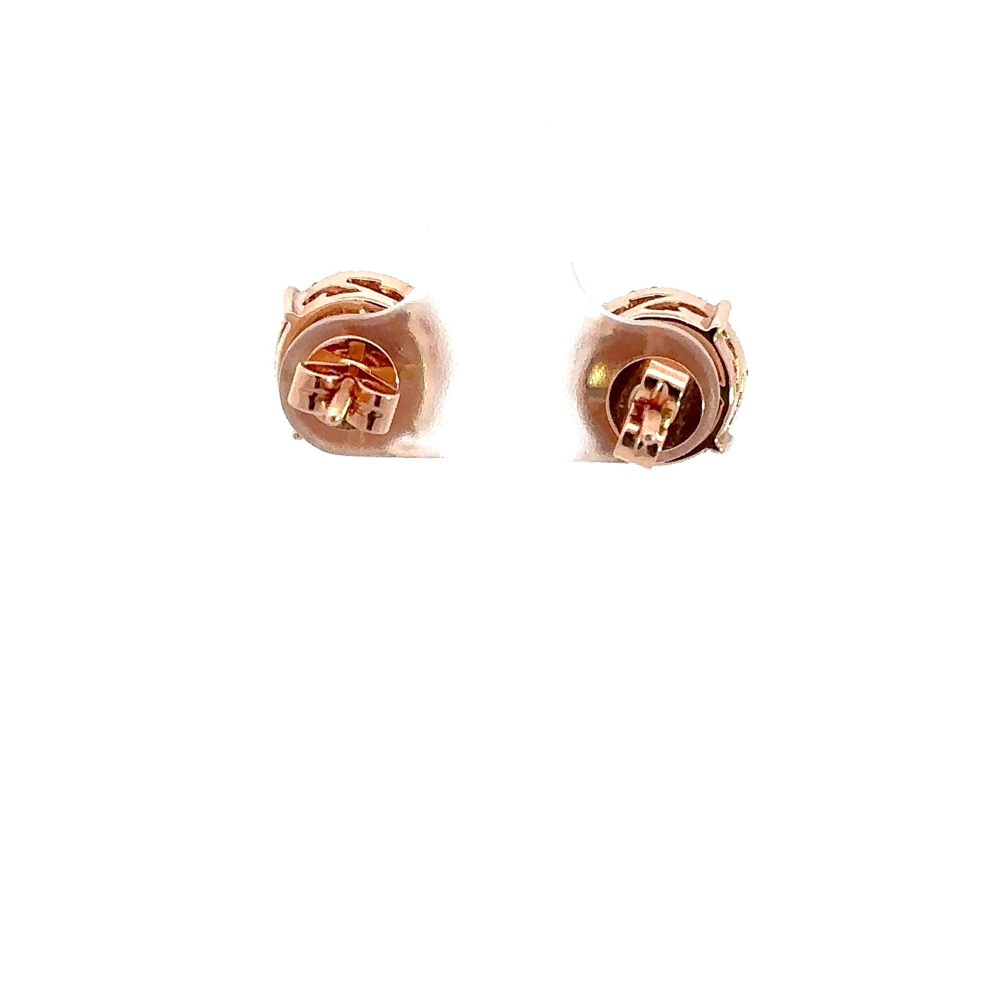 back of rose gold earrings with screwbacks