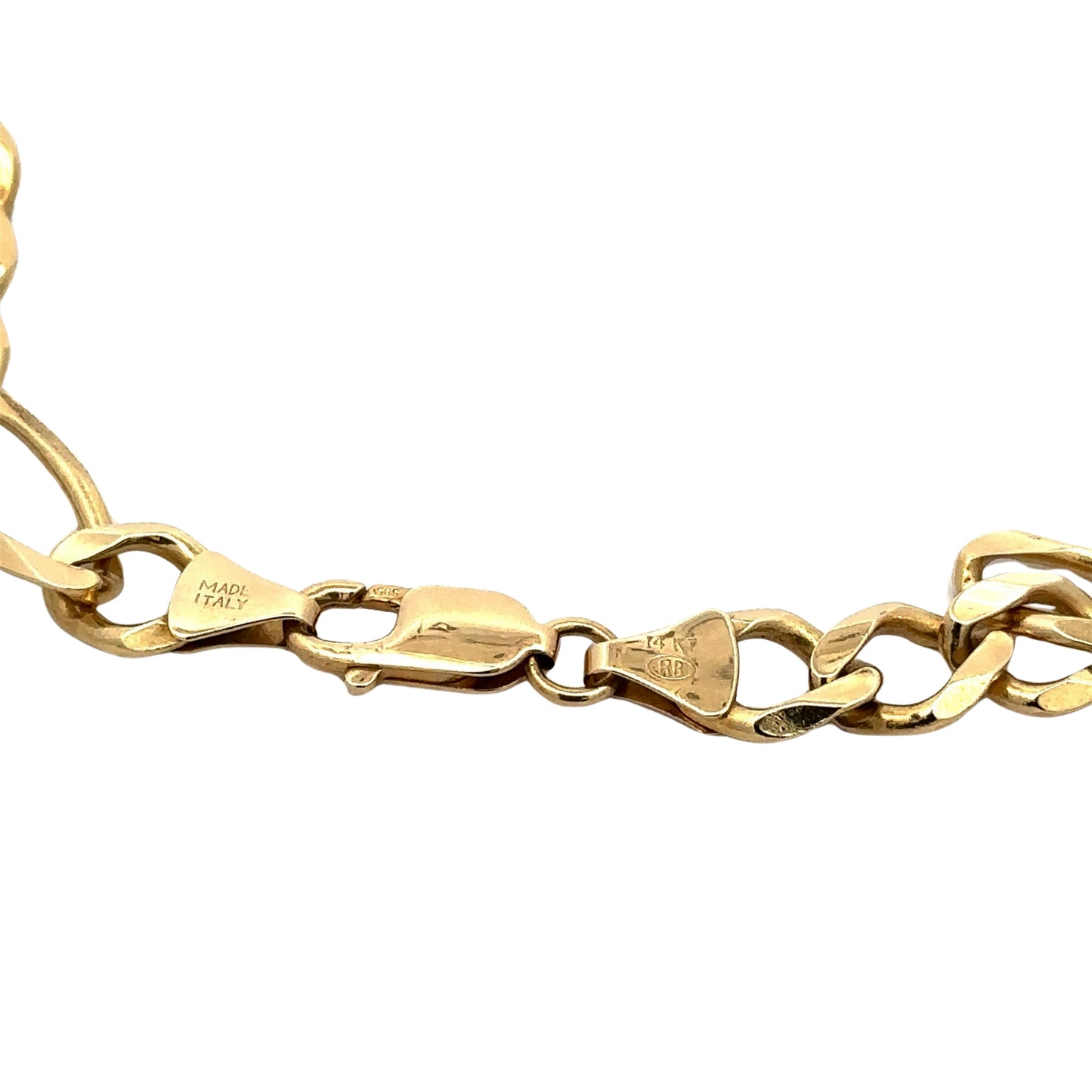 yellow gold lobster clasp with 14K stamp