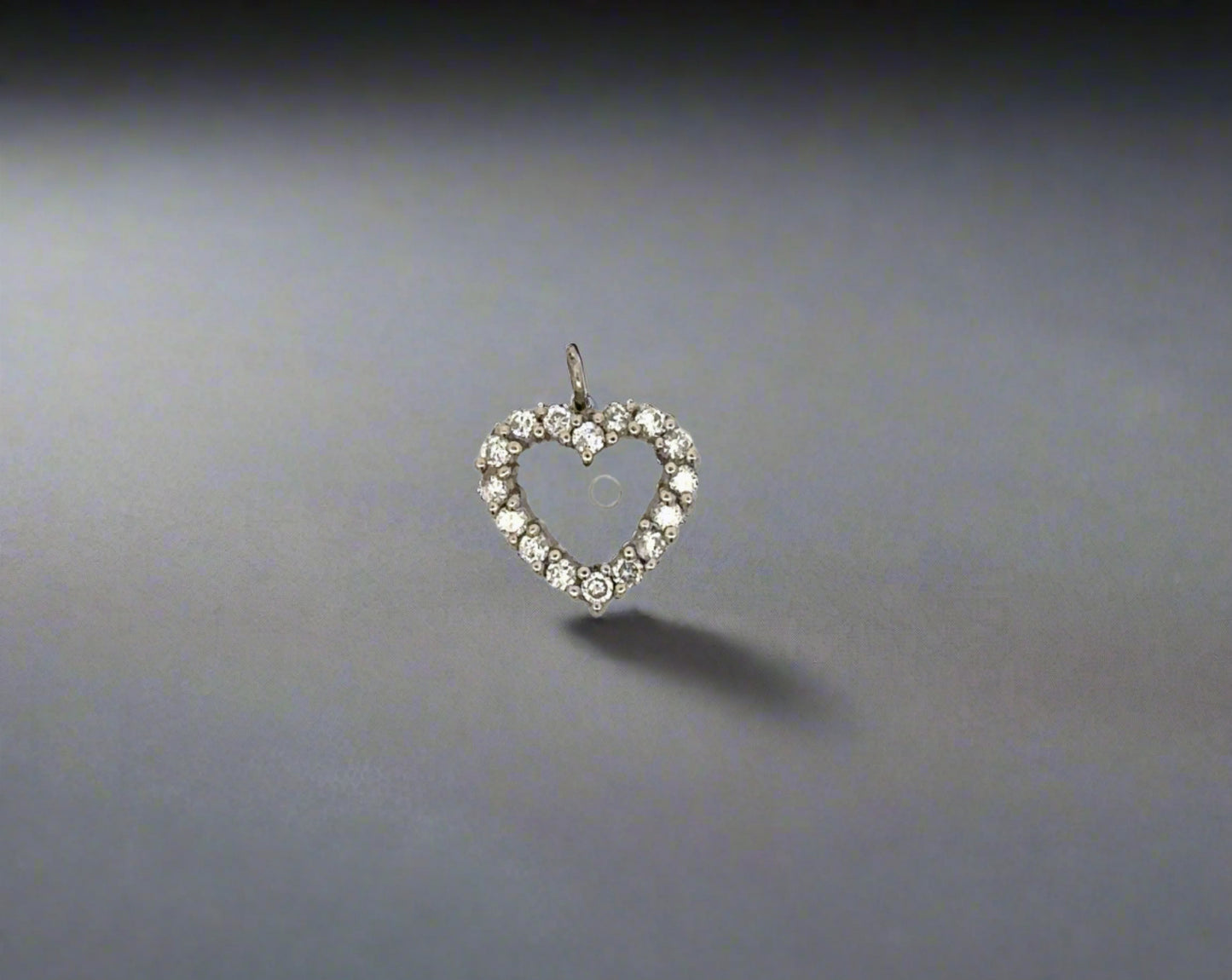 Front of diamond heart pendant