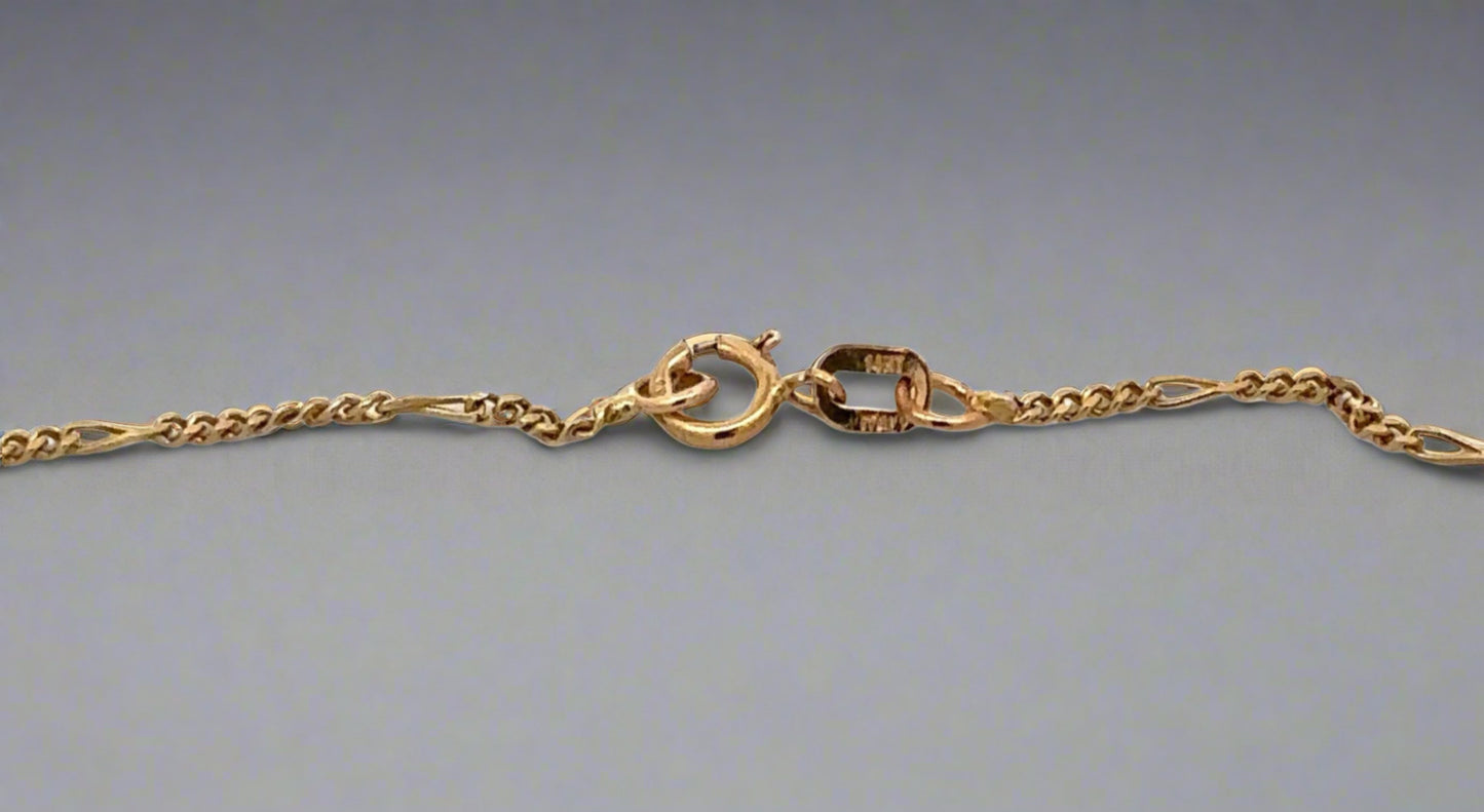 14K stamp on spring ring clasp