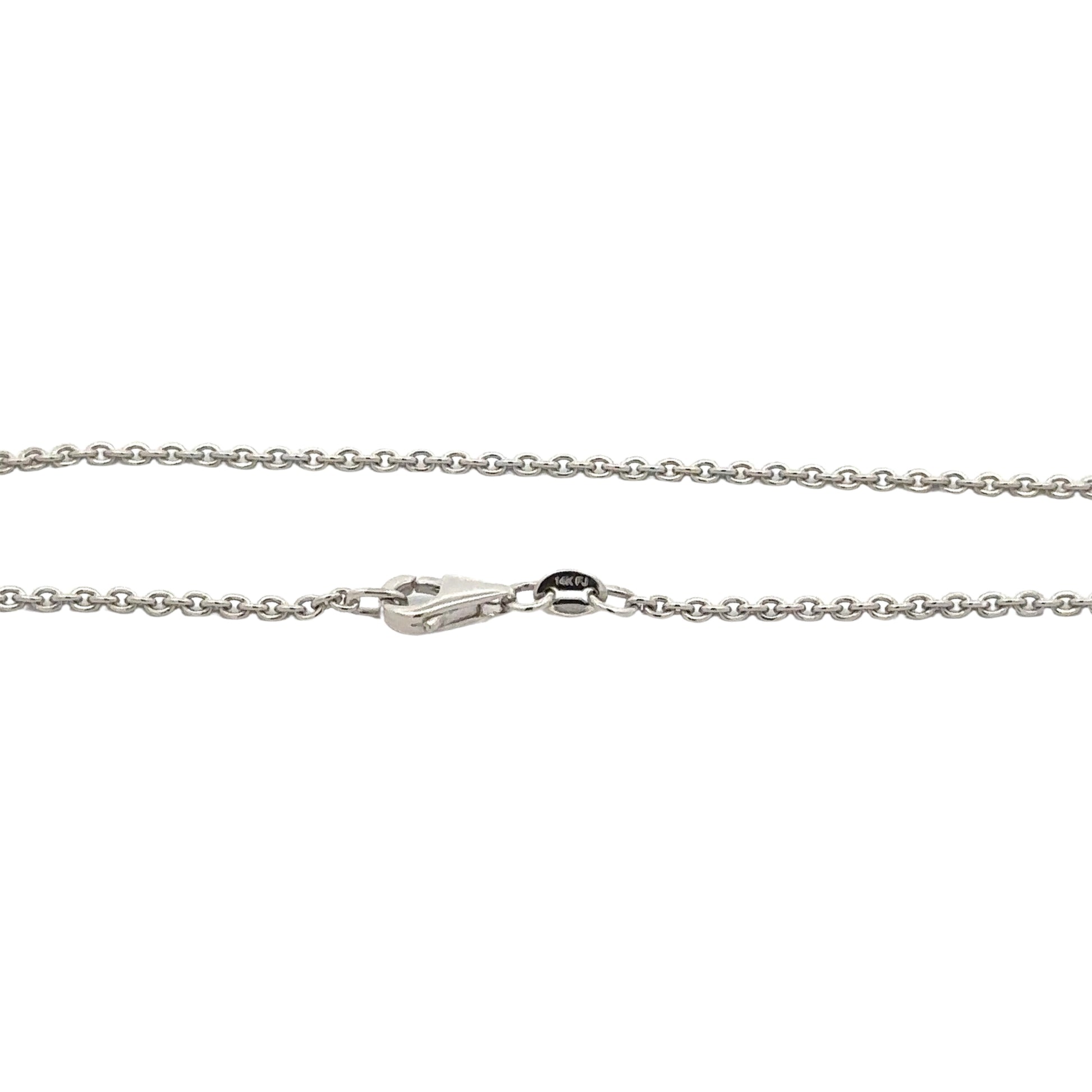 lobster clasp with 14K stamp and close up of link chain