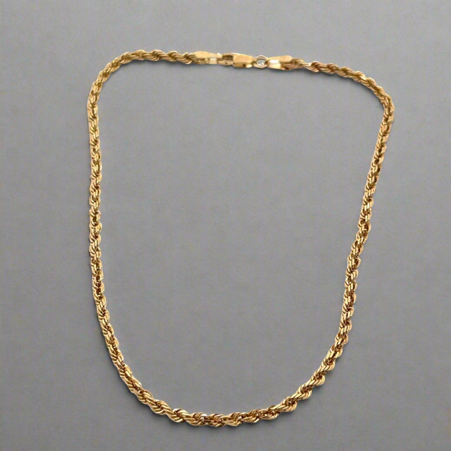 yellow gold rope anklet