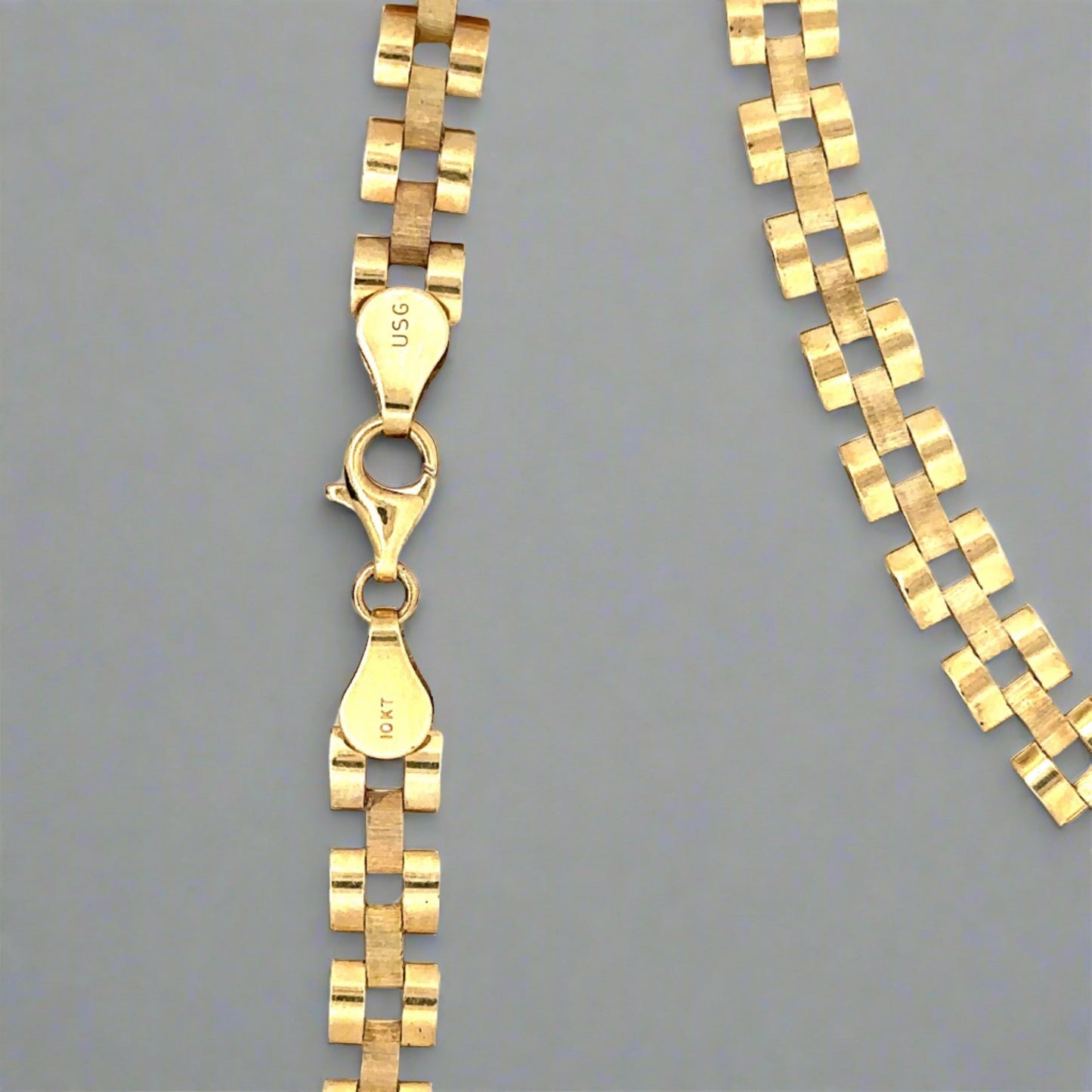 Lobster clasp of rolex chain with 10K stamp