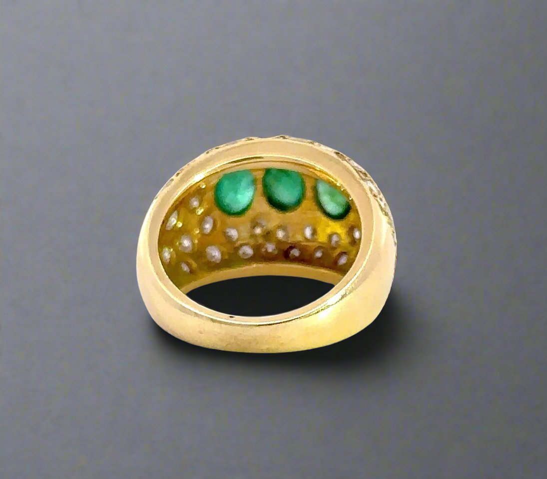 back of ring with scratches on gold