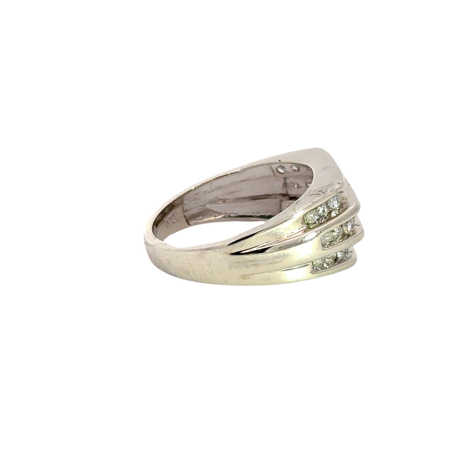side of white gold ring 