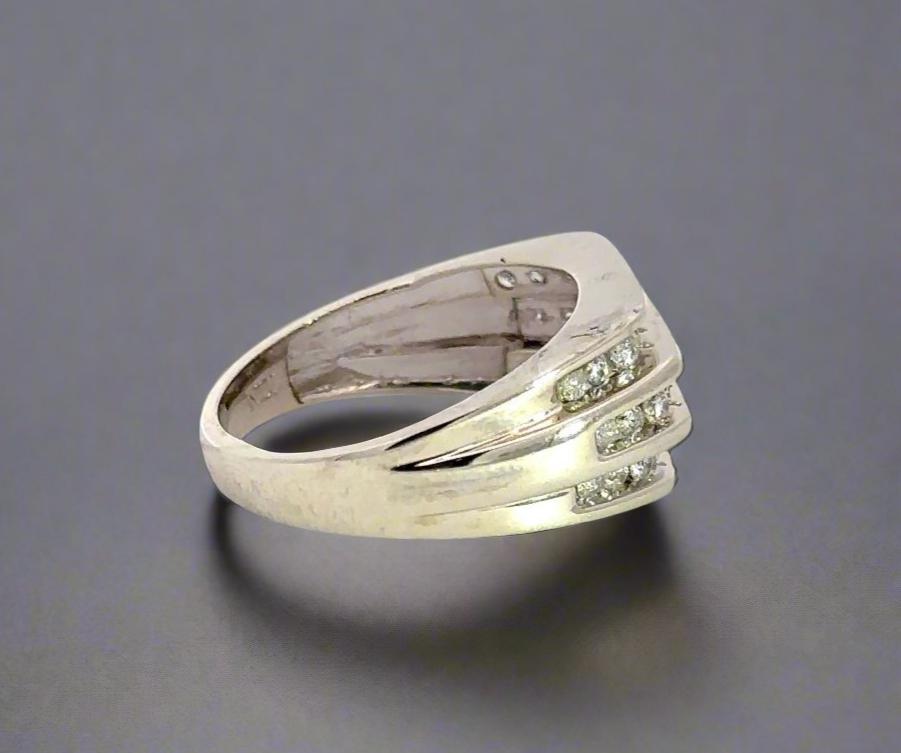 side of white gold ring