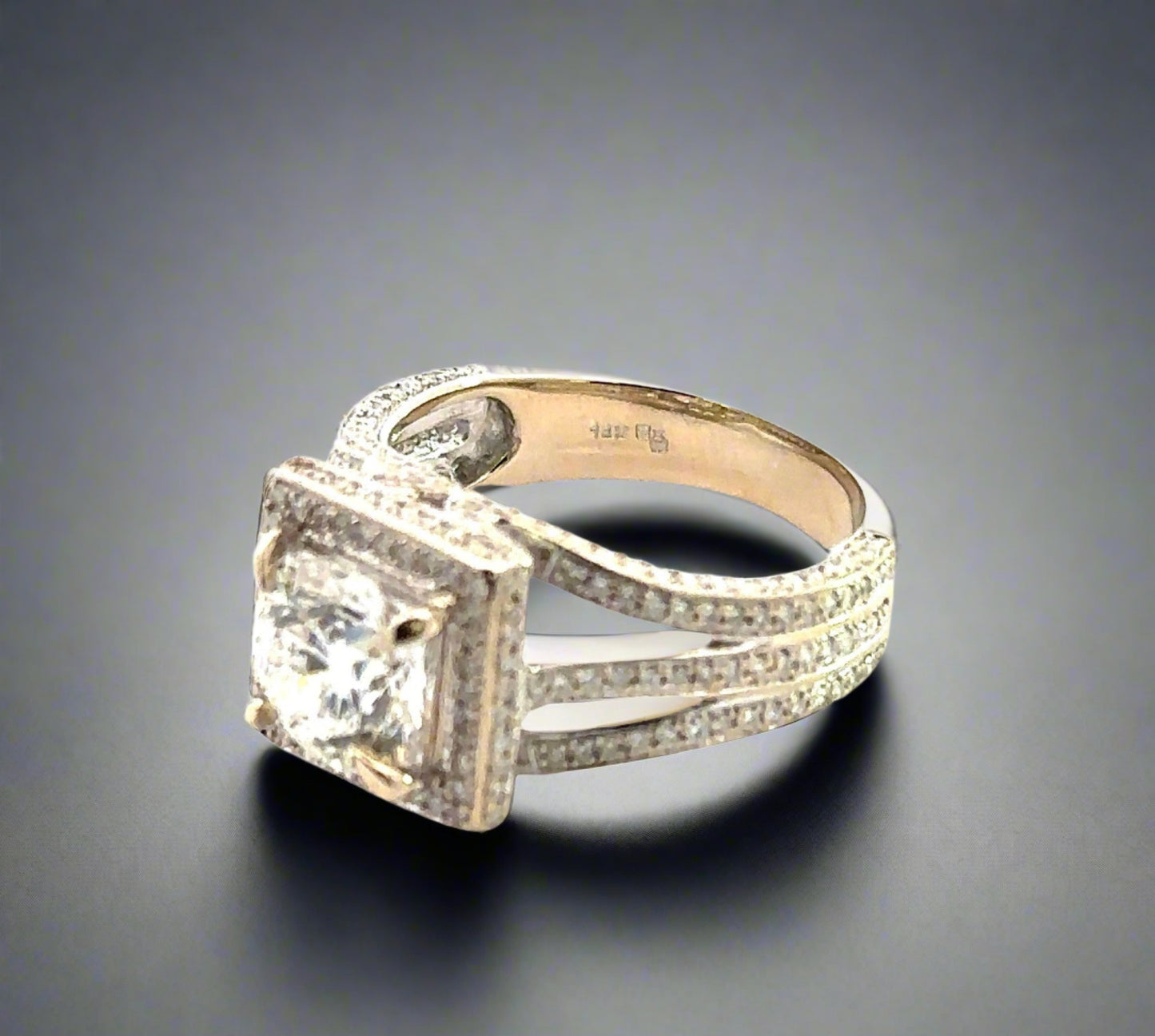 inside of ring with 14K stamp