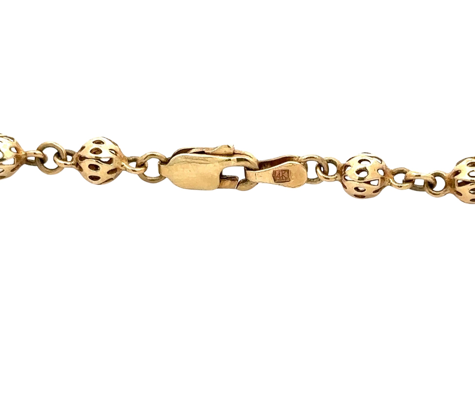 14K stamp on yellow gold lobster clasp
