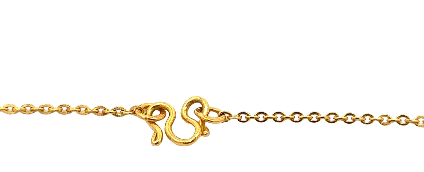 22k yellow gold S Hook Clasp with scratches