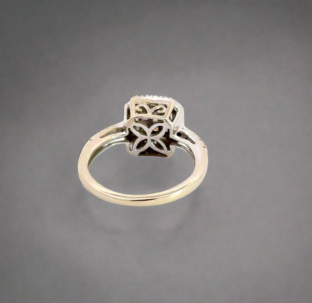 Back of ring with scratches on gold