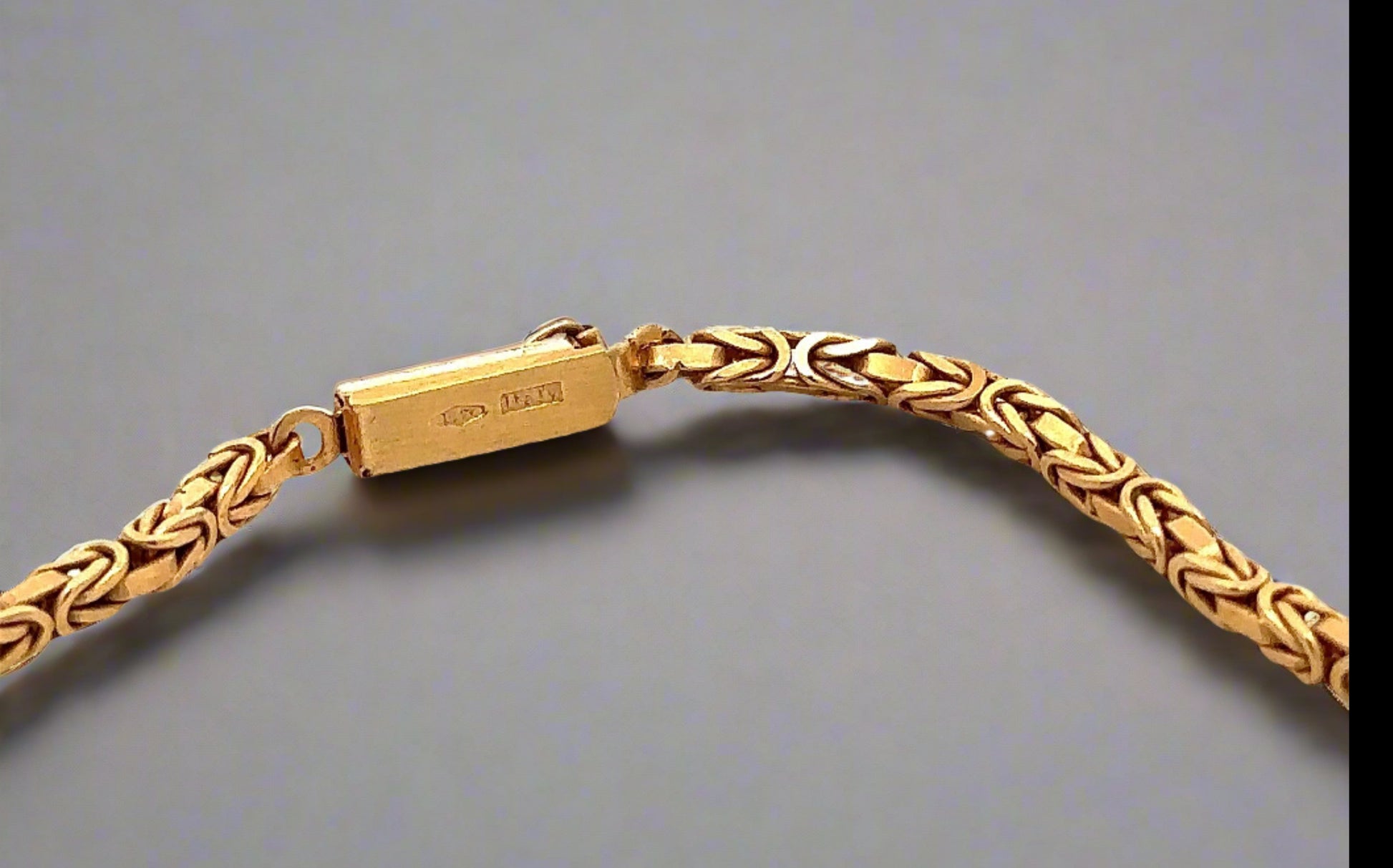 Box clasp with safety lock with 14K stamp