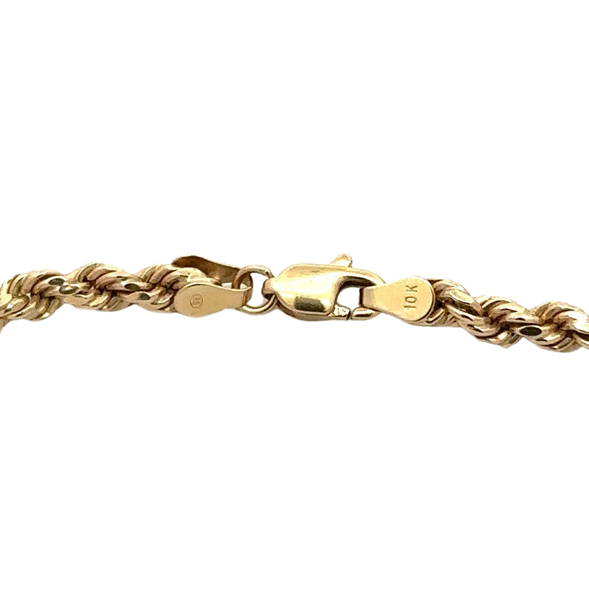 10K stamp on yellow gold lobster clasp