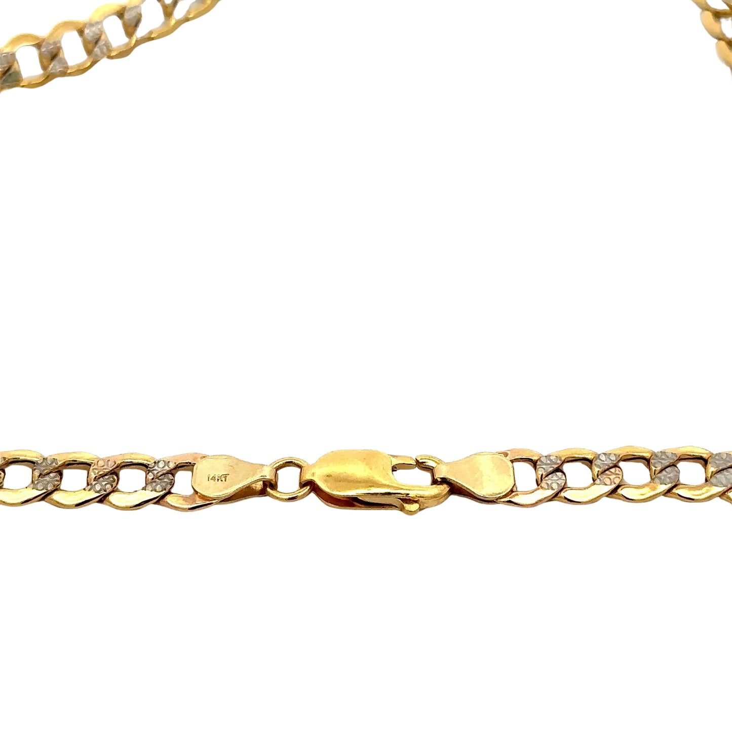 14K yellow gold Lobster clasp with scratches on gold