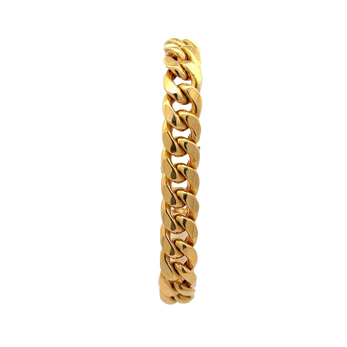 Front of yellow gold link bracelet