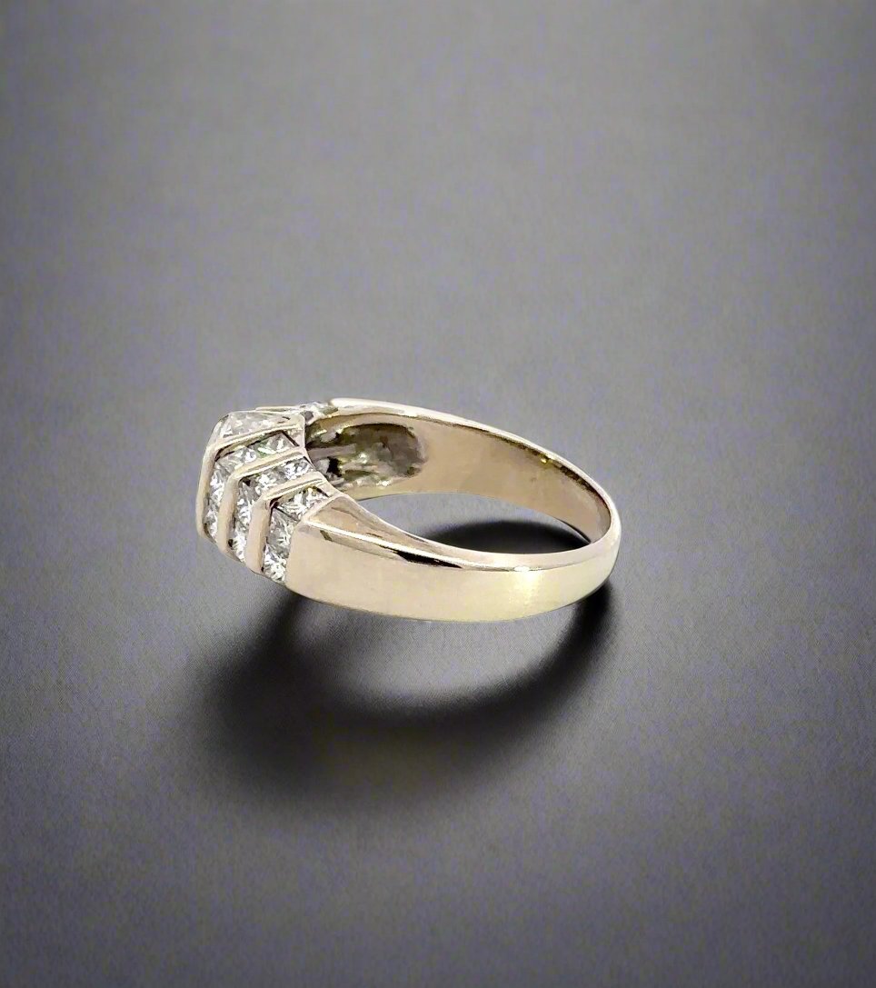 side of white gold ring
