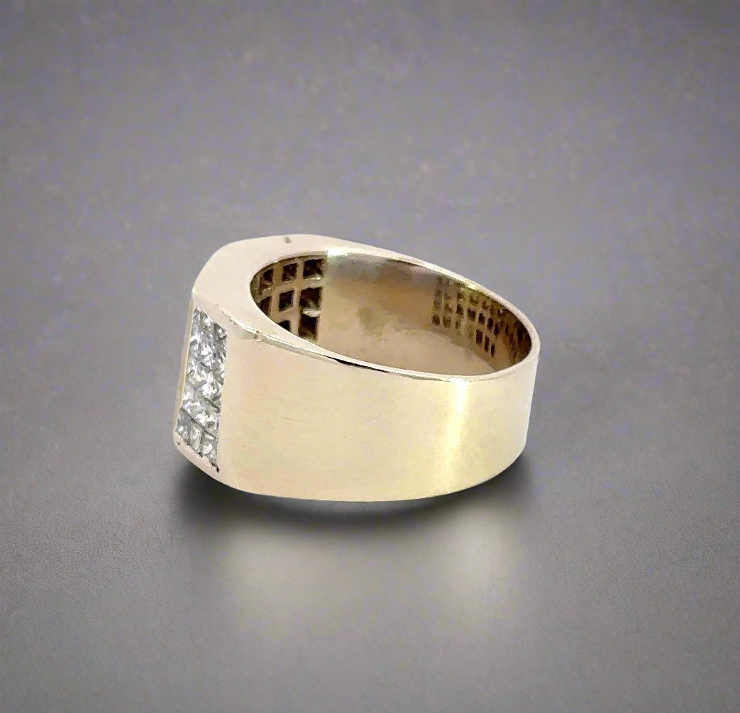 side of white gold ring
